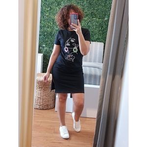 Long Tshirt Black Dress